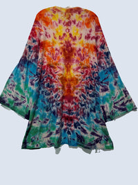 Boho Kimono Sleeve Jacket in Rainbow Sunrise