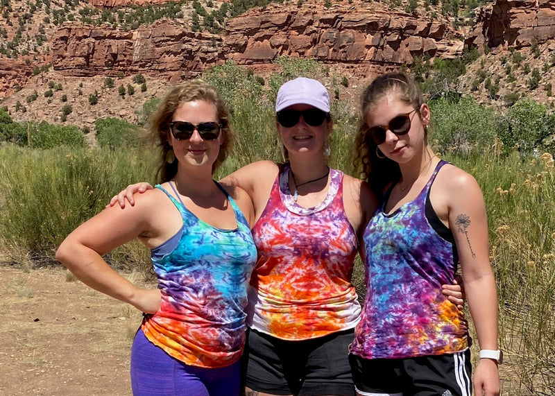 Women's Rainbow Sunrise Tie Dye Tank Top
