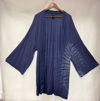 Boho Kimono Sleeve Jacket in Ocean Blue